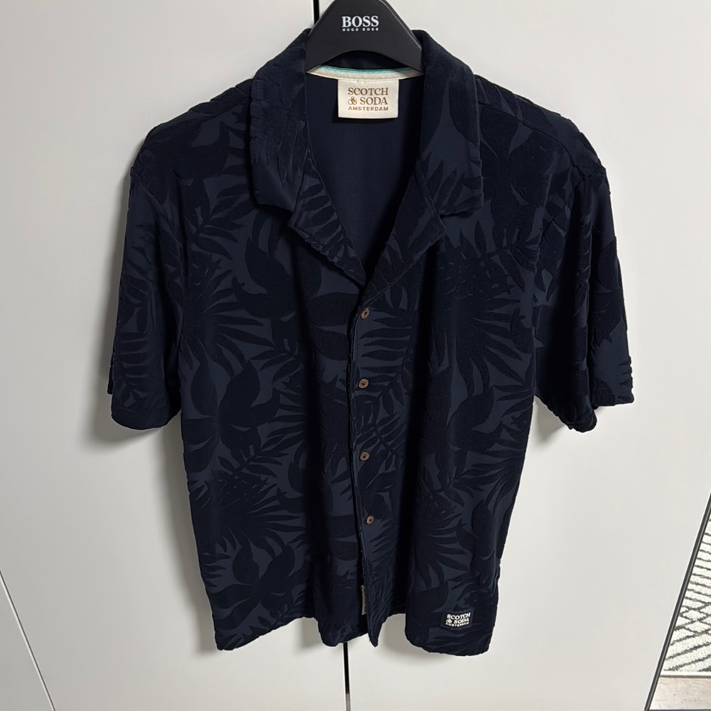 Scotch & Soda Navy Blue Patterned Shirt